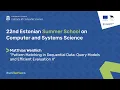 Matthias Weidlich Pattern Matching in Sequential Data Query Models and Efficient Evaluation II