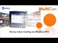 MultiCon CMC Application - Binary value reading via Modbus RTU