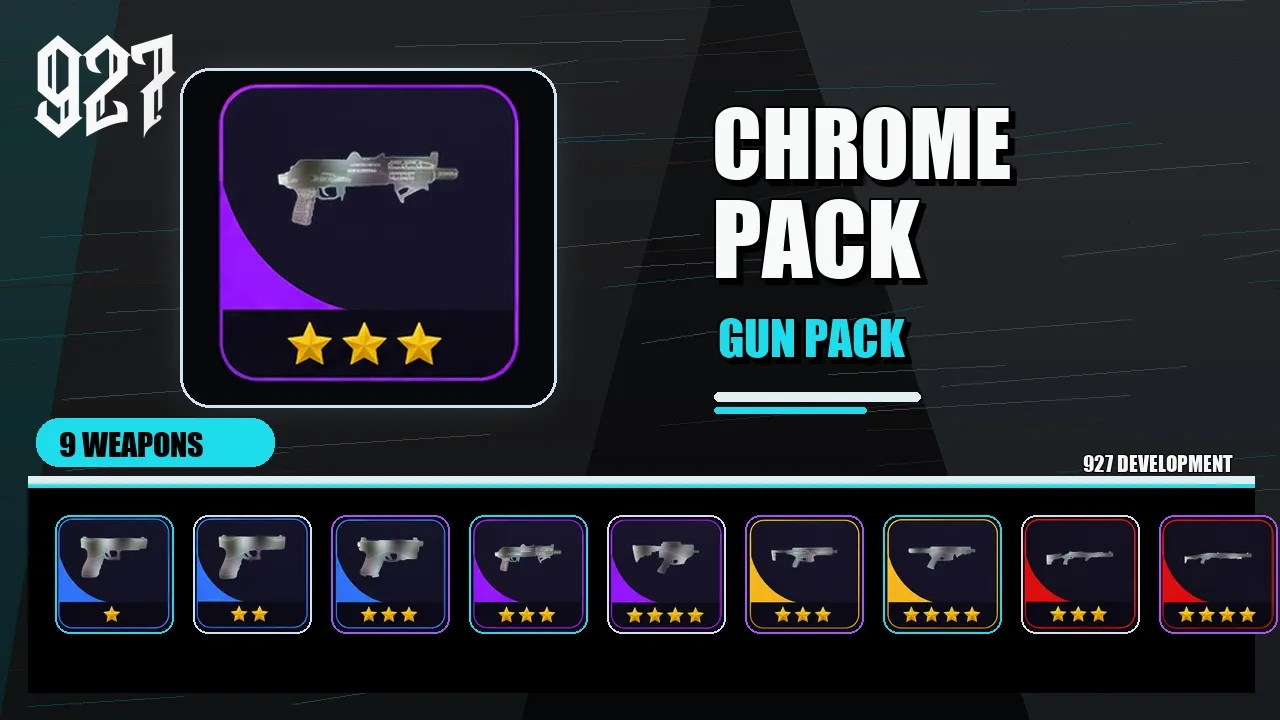 927 Chrome Pack — 9-Weapon FiveM Addon Weapon Pack