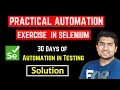 Selenium Tutorial Automate TestCases using Selenium Exercise - Part 2 with Solution Day 15