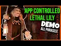 Home Depot APP CONTROLLED LETHAL LILY Animatronic Edited Demo All Phrases