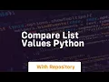 compare list values python