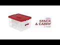 Sterilite Stack Carry 2 Layer Ornament Box