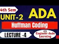Huffman Coding Algorithm Greedy Method in ADA Unit-2 Lecture 4 Engineerdude-g6m