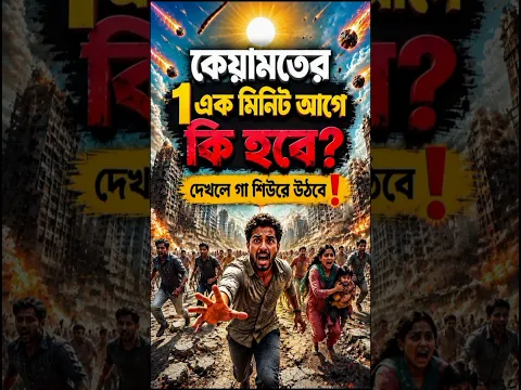 কেয়ামতের ঠিক ১ মিনিট আগে পৃথিবীতে যা ঘটবে কেউ বাঁচবে না😭! #islamicvideo #qyamat #islamicstory