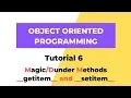 Methods - getitem and setitem