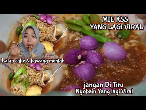 Download MP3 JANGAN DI TIRU ⁉️ NYOBA YANG LAGI VIRAL (mie lalap bawang mentah \u0026 cabe)