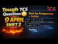 TCS NQT Latest Question Problem 2 Frequency Sort Trick Python