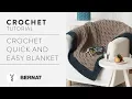 Quick Easy Chunky Crochet Blanket Bernat Softee Chunky Yarn