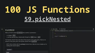 59 pickNested Solving 100 JS Functions