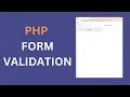 11 Forms Validation PHP 8 Beginners Tutorial Tagalog