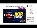 Java Program 12 Find missing number using xor in Tamil