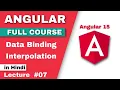 Angular data binding in hindi Angular one way binding angular interpolation angular tutorial