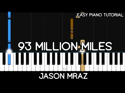 Download MP3 Jason Mraz - 93 Million Miles (Easy Piano Tutorial)