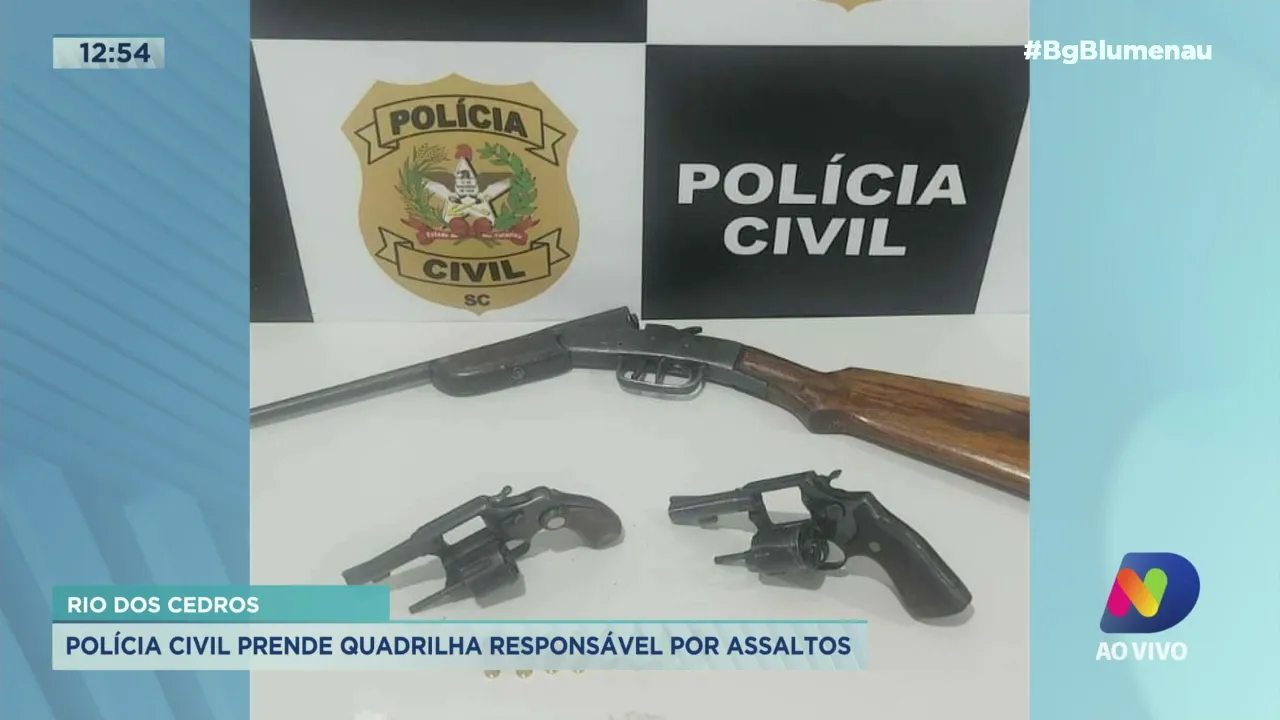 Rio dos Cedros: polícia civil prende quadrilha responsável por assaltos