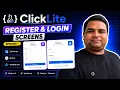 Build Login Register UI in Next js 16 Tailwind CSS ClickLite Series