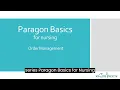 Paragon Basics for Nursing - Order management