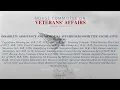 Subcommittee on Disability Assistance and Memorial Affairs Legislative Hearing