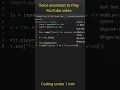 Making a voice assistant which can open play YouTube s using python