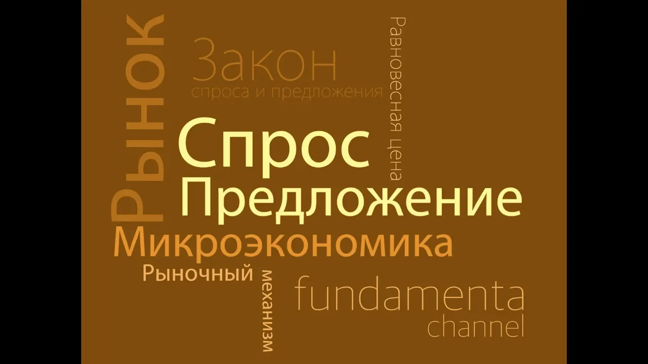 Спрос, предложение и рыночное равновесие. Микроэкономика. 1.