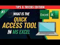 What is the Quick Analysis Tool in Excel Excel Tips and Tricks
