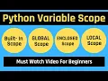Variable Scope in Python LOCAL GLOBAL ENCLOSED Scope NON LOCAL and GLOBAL Keyword in Python