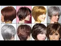 Pinterest viral short bob pixie Haircut mixed blonde highlights layer bob haircut