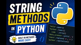 String methods in Python list of methods case conversion find split join comparison