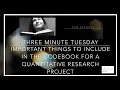 Important Things to Include In the Codebook for a Quantitative Research Project - RILLIAN 3 Min Tues