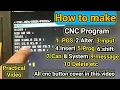 how to type cnc machine program make new program in cnc machine