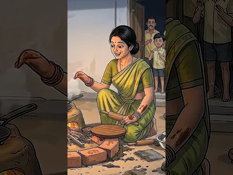 Gas Crisis Mein Seema Ka Jugaad 😭 Cow Dung Stove Se Banaya Parivar Ka Khana | Story #shorts