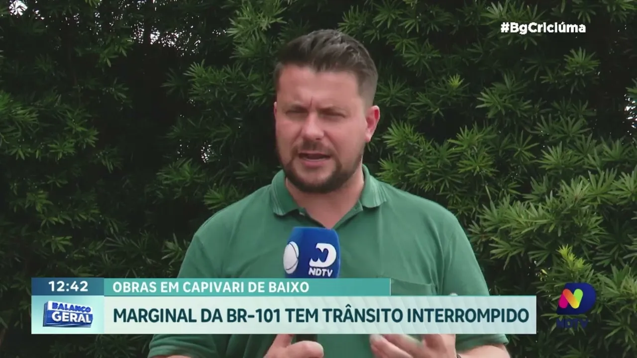 Atenção redobrada: bloqueios na BR-101 em Capivari de Baixo por obras de novas marginais