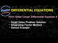 02 02 First Order Linear Differential Equation - Problem Solution