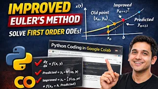 Improved Euler Method Explained Solve First Order ODEs Step-by-Step Python Code