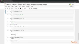 Data Analysis with Python Creating NumPy Arrays packtpub com