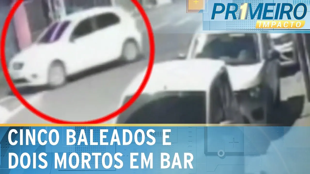 Cinco pessoas são baleadas em bar na Grande SP e duas morrem | Primeiro Impacto (03/11/23)