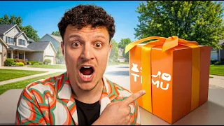 فاجأت أخوي الصغير بهذا الصندوق هدية !!