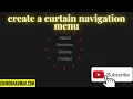 How to create a curtain navigation menu Responsive Full Screen