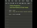 program to count the number of each Vowels