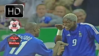 فرنسا و مصر 5 0 مباراة ودية 2003 سيسيه و بشير تعليق حمادة امام اهدف المباراة 