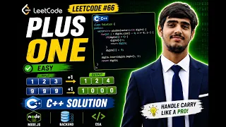 LeetCode Plus One Solution in C Easy DSA Interview Problem Explained