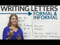 Lagu Writing Letters: formal \u0026 informal English