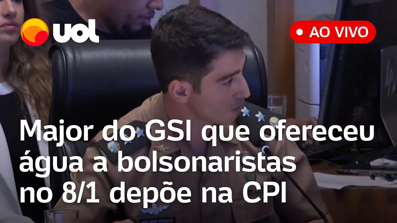 ???? CPI do 8/1 no DF: Major do GSI que ofereceu água aos invasores do Planalto depõe ao vivo
