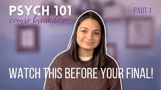 PSYCH 101 Crash Course 2020 PART 1 FULL Course Breakdown WHAT YOU NEED TO KNOW FOR YOUR FINAL