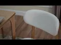 2 Baxton Studio Wattsu White Natural Brown Upholstered Dining Chairs - The Classy Home