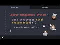 Data Structures Final Project - Course Management System
