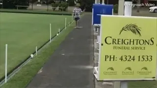 Drink stand sign - Creightons Funeral service