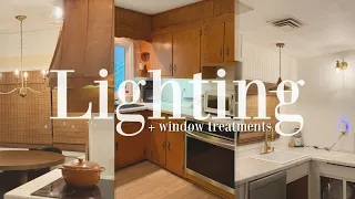 FINALLY Amazon Light Fixtures Adding Window Treatments DIY Kitchen Makeover with Electrical