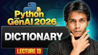 Python Dictionaries for Beginners Python for Gen AI 2026 Lecture 13
