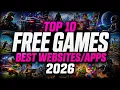 Top 10 Best FREE PC GAME Download Websites Apps 2026